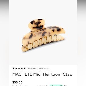 MACHETE Hair Clip Midi Heirloom Claw in Blonde Tortoise